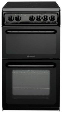Hotpoint - HAE51S Twin Cavity Electric Cooker - Black